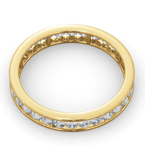 Mens 1ct H/Si Diamond 18K Gold Full Band Ring